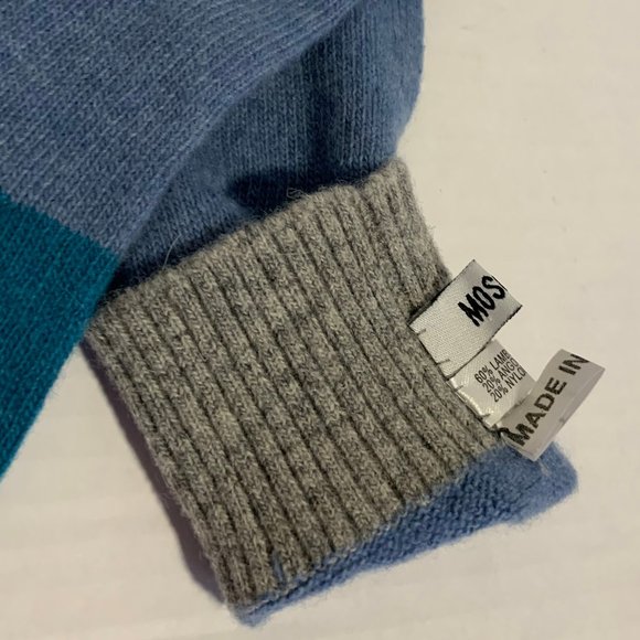 Moschino Multi Colored Long Gloves Lambswool Plus - Picture 4 of 6